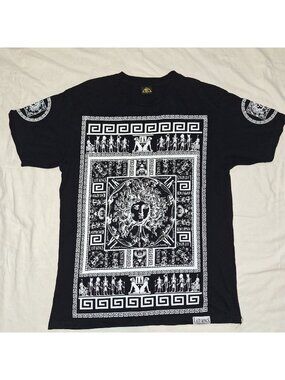 Last Kings Black Graphic T Shirt Short Sleeve Egyptian Mens L Egyptian Print